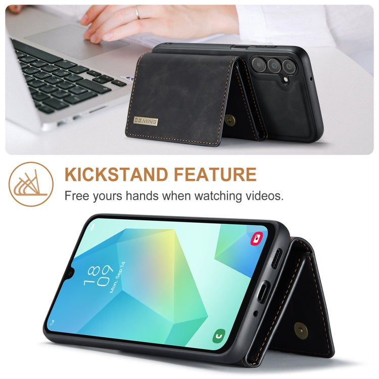 For Samsung Galaxy A16 5G DG.MING M1 Series 3-Fold Multi Card Wallet + Magnetic Phone Case(Black)
