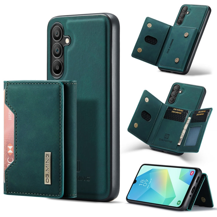For Samsung Galaxy A16 5G DG.MING M2 Series 3-Fold Multi Card Bag + Magnetic Phone Case(Green)