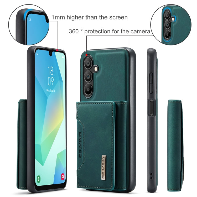 For Samsung Galaxy A16 5G DG.MING M2 Series 3-Fold Multi Card Bag + Magnetic Phone Case(Green)