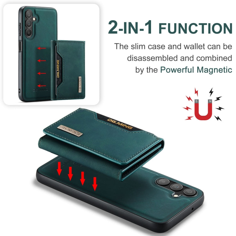 For Samsung Galaxy A16 5G DG.MING M2 Series 3-Fold Multi Card Bag + Magnetic Phone Case(Green)