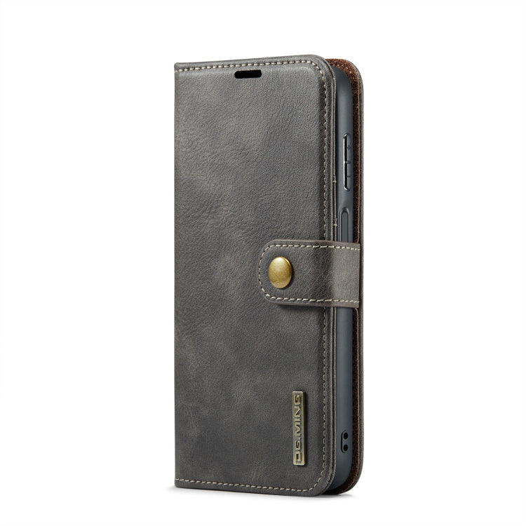 For Samsung Galaxy A16 5G DG.MING Crazy Horse Texture Detachable Magnetic Leather Case(Grey)