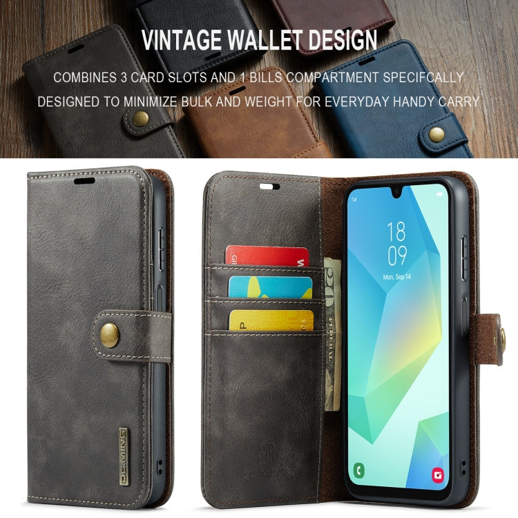 For Samsung Galaxy A16 5G DG.MING Crazy Horse Texture Detachable Magnetic Leather Case(Grey)