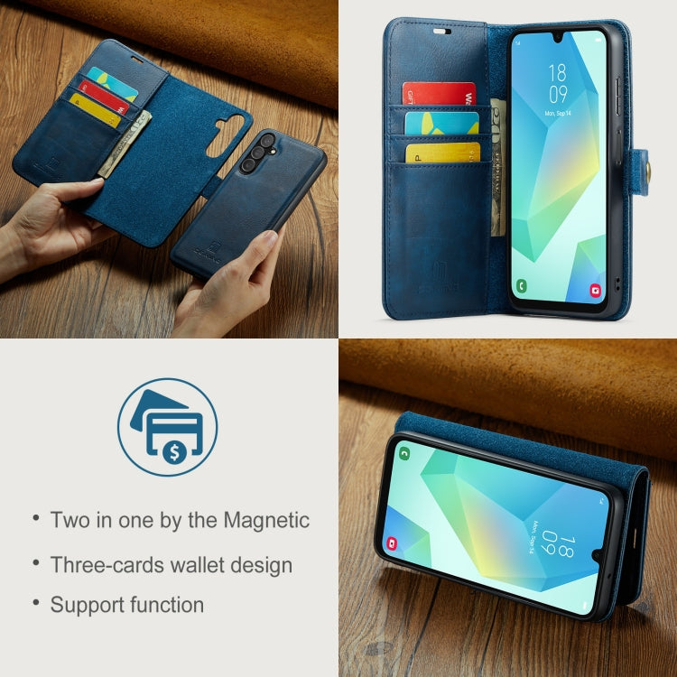 For Samsung Galaxy A16 5G DG.MING Crazy Horse Texture Detachable Magnetic Leather Case(Blue)