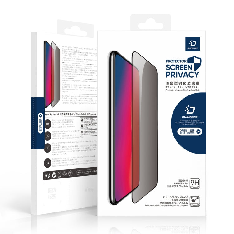 For iPhone 16 Pro Max 5pcs DUX DUCIS 0.33mm 9H High Aluminum Anti-spy HD Tempered Glass Film