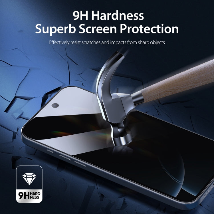 For iPhone 16 Pro 5pcs DUX DUCIS 0.33mm 9H High Aluminum Anti-spy HD Tempered Glass Film