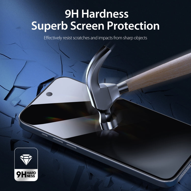 For iPhone 16 Plus 5pcs DUX DUCIS 0.33mm 9H High Aluminum Anti-spy HD Tempered Glass Film