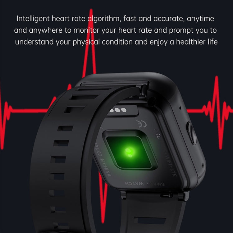 UNIWA DM66 4G Calling Smart Watch, 2GB+16GB, 1.99 inch IPS Screen Android 9.0 Support WiFi GPS(Silver)