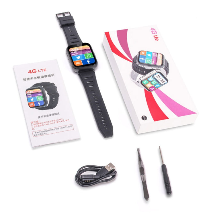 UNIWA DM66 4G Calling Smart Watch, 4GB+64GB, 1.99 inch IPS Screen Android 9.0 Support WiFi GPS(Black)
