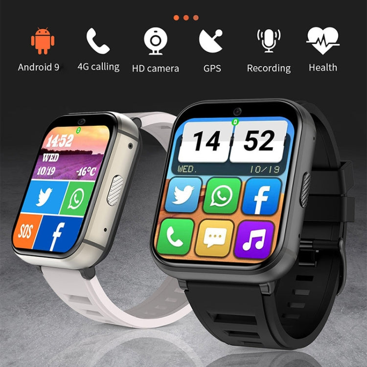 UNIWA DM66 4G Calling Smart Watch, 2GB+16GB, 1.99 inch IPS Screen Android 9.0 Support WiFi GPS(Silver)