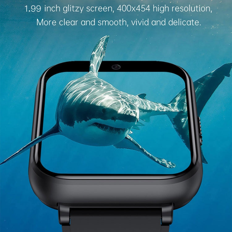 UNIWA DM66 4G Calling Smart Watch, 2GB+16GB, 1.99 inch IPS Screen Android 9.0 Support WiFi GPS(Black)