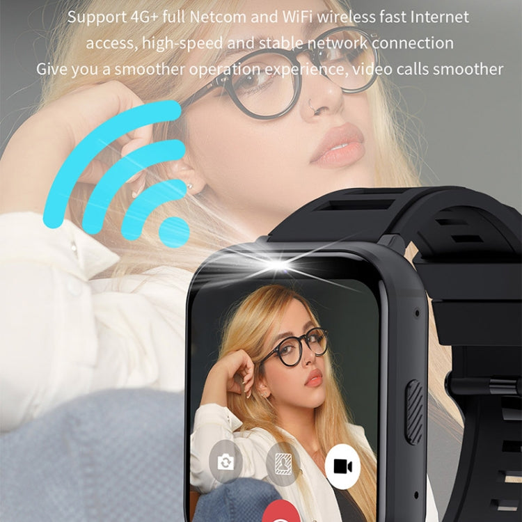 UNIWA DM66 4G Calling Smart Watch, 2GB+16GB, 1.99 inch IPS Screen Android 9.0 Support WiFi GPS(Silver)