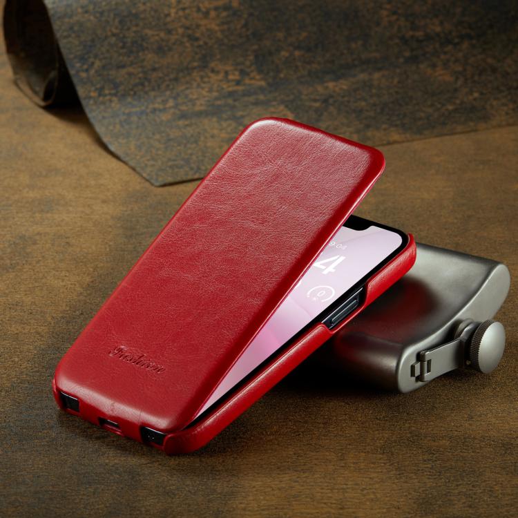 For iPhone 17e / 16e Fierre Shann 64 Texture Vertical Flip PU Leather Phone Case(Red)