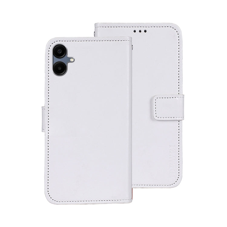 For Samsung Galaxy A06 4G idewei Crazy Horse Texture Leather Phone Case(White)