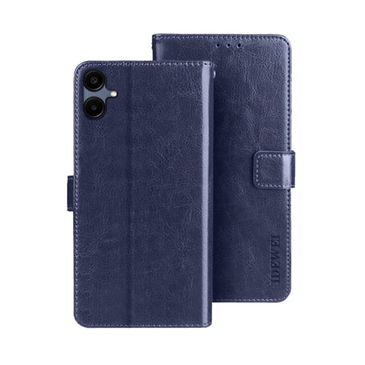 For Samsung Galaxy A06 4G idewei Crazy Horse Texture Leather Phone Case(Blue)