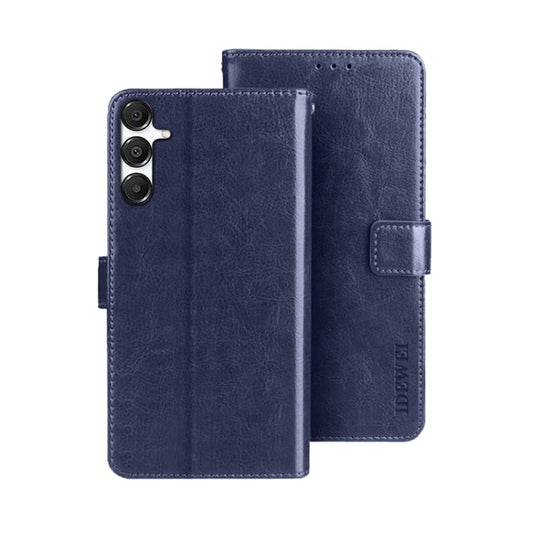 For Samsung Galaxy A16 5G idewei Crazy Horse Texture Leather Phone Case(Blue)