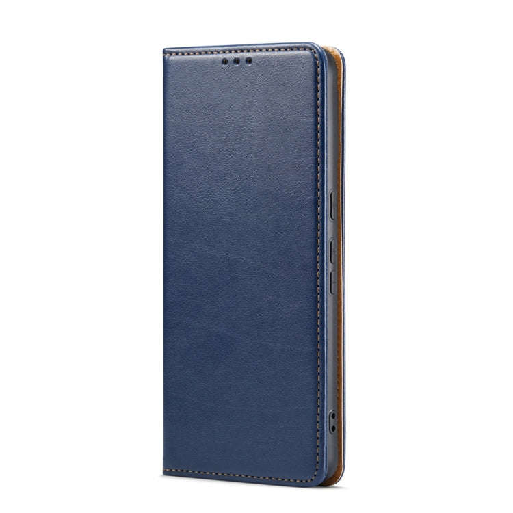 For Google Pixel 9 / 9 Pro Fierre Shann PU Genuine Leather Texture Phone Case(Blue)