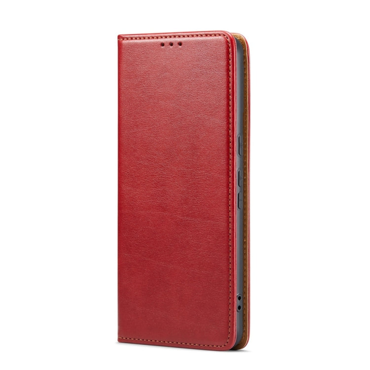 For Google Pixel 9 / 9 Pro Fierre Shann PU Genuine Leather Texture Phone Case(Red)