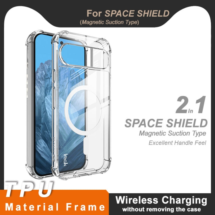 For Google Pixel 9 Pro XL IMAK Space Shield PC + TPU Airbag Shockproof MagSafe Phone Case(Transparent)