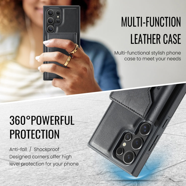 For Samsung Galaxy S23 Ultra 5G MAGKING K2 Series MagSafe RFID Card Bag Detachable Phone Case(Black)