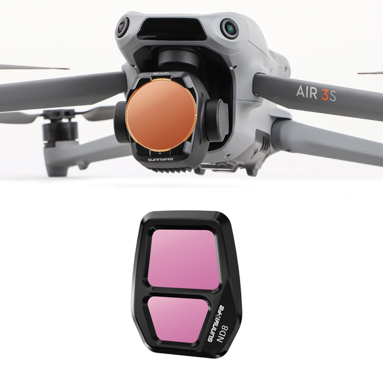 For DJI Air 3S Sunnylife Camera Lens Filter, Filter:ND8