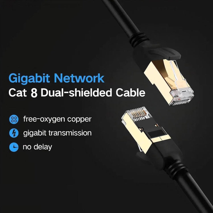 Gigabit Network Cat 8 Dual-shielded Cable, 2m, 5m, 8m, 10m