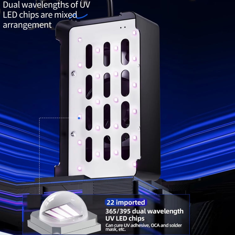 Qianli UVC17 7 inch Integrated UV Curing Lamp with Timing Function, Plug:EU Plug