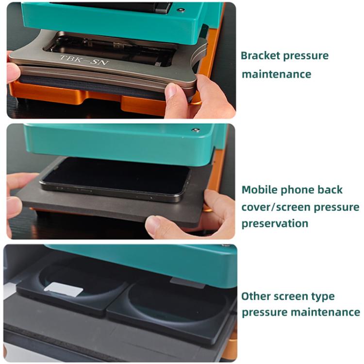 TBK 201P Frame / Screen / Back Cover Pressure Holding Machine with Built-in Vacuum Pump, Plug:UK Plug