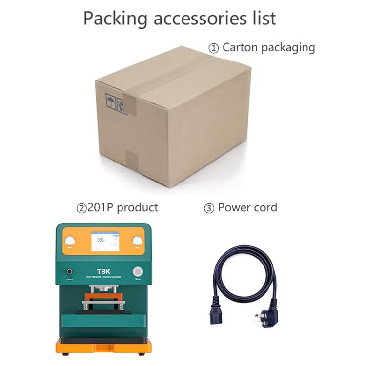 TBK 201P Frame / Screen / Back Cover Pressure Holding Machine with Built-in Vacuum Pump, Plug:UK Plug