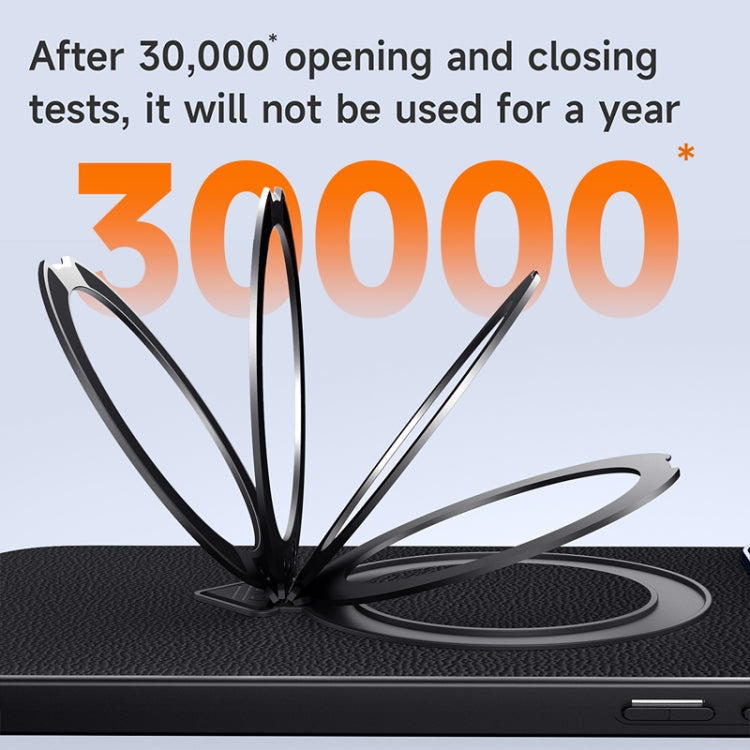 For iPhone 15 Pro SULADA Top Grain Leather MagSafe Magnetic Holder Phone Case(Brown)