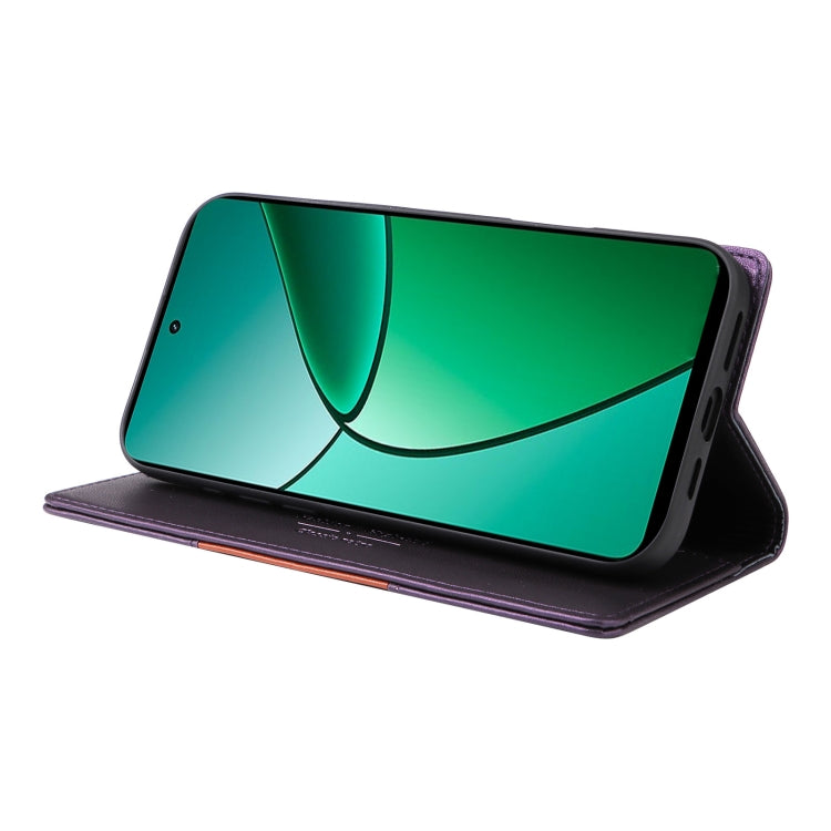 For Realme 12+ GQUTROBE G01 RFID Anti-theft Leather Phone Case(Purple)
