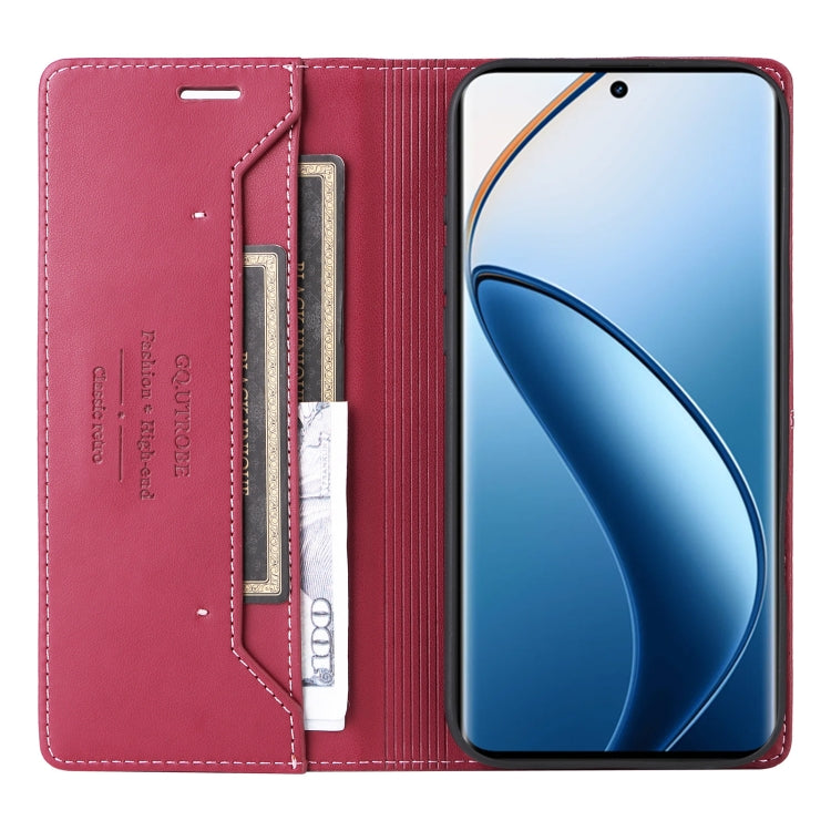 For Realme 12 Pro+ GQUTROBE G01 RFID Anti-theft Leather Phone Case(Red)