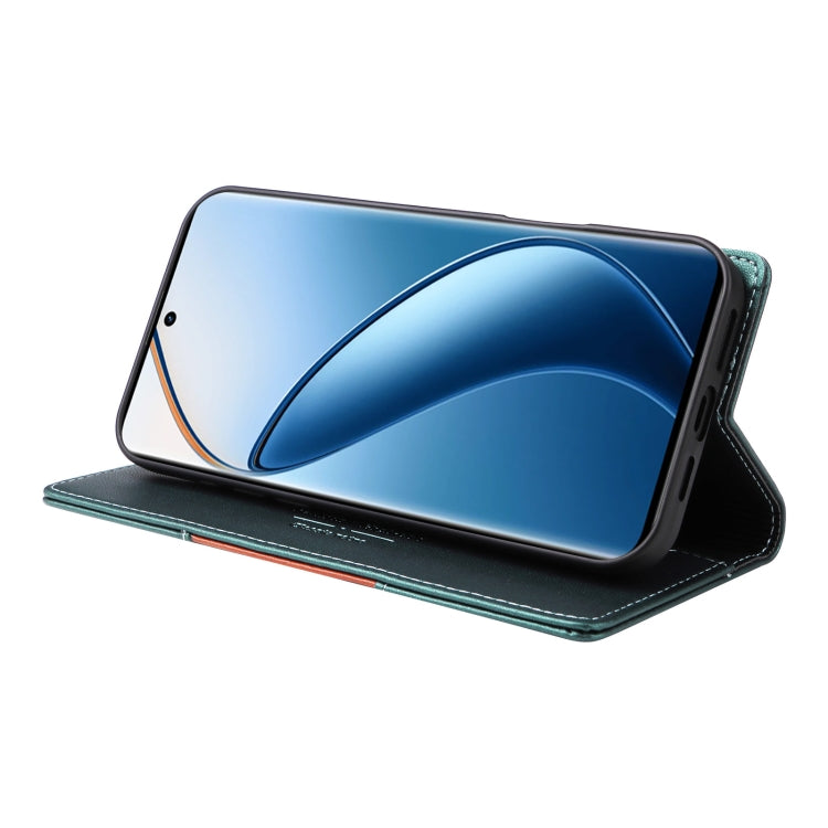 For Realme 12 Pro+ GQUTROBE G01 RFID Anti-theft Leather Phone Case(Green)