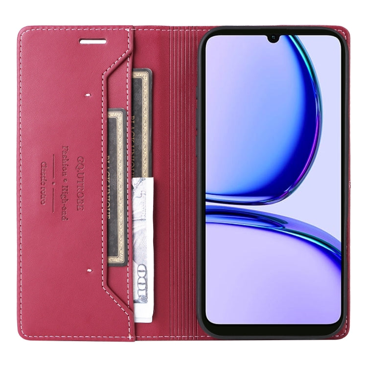 For Realme C53 4G GQUTROBE G01 RFID Anti-theft Leather Phone Case(Red)