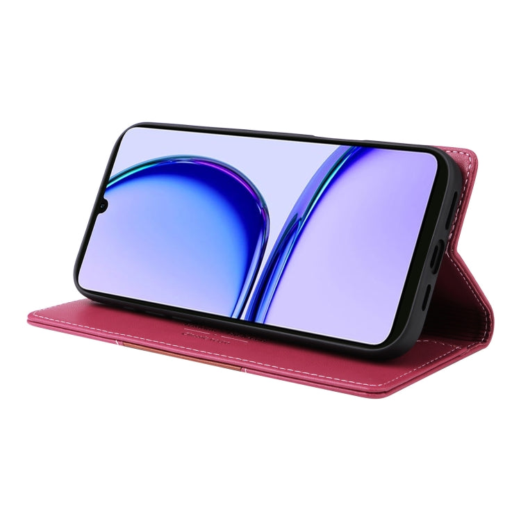 For Realme C53 4G GQUTROBE G01 RFID Anti-theft Leather Phone Case(Red)