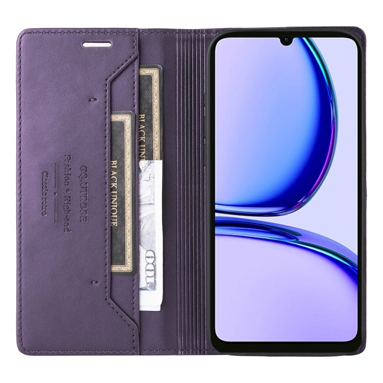For Realme C53 4G GQUTROBE G01 RFID Anti-theft Leather Phone Case(Purple)