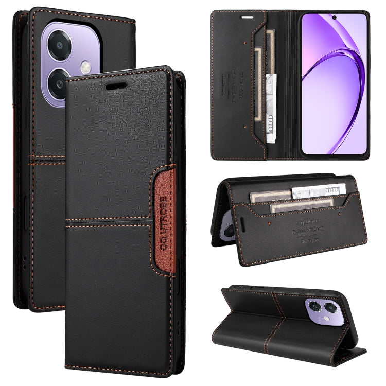 For OPPO A3x 5G / 4G GQUTROBE G01 RFID Anti-theft Leather Phone Case(Black)