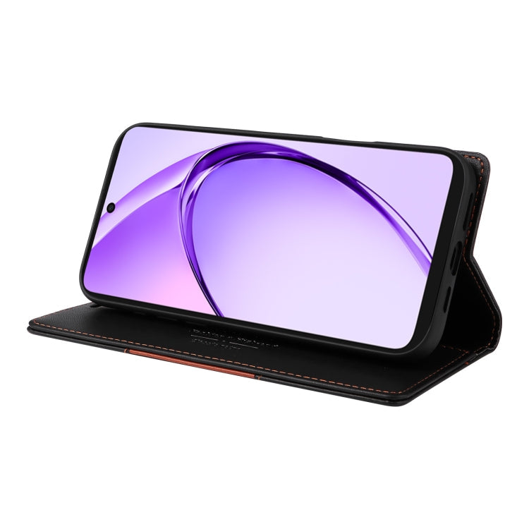 For OPPO A3x 5G / 4G GQUTROBE G01 RFID Anti-theft Leather Phone Case(Black)