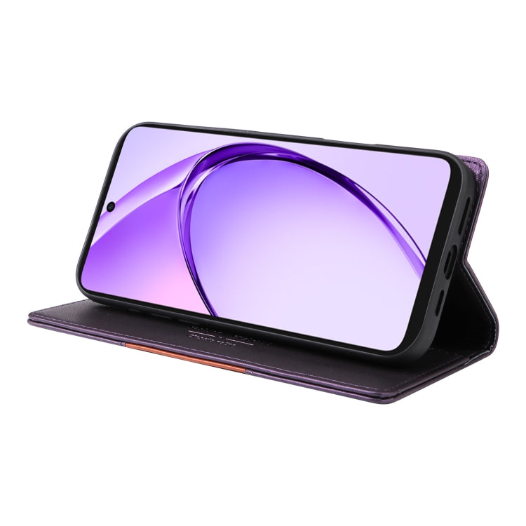 For OPPO A3x 5G / 4G GQUTROBE G01 RFID Anti-theft Leather Phone Case(Purple)