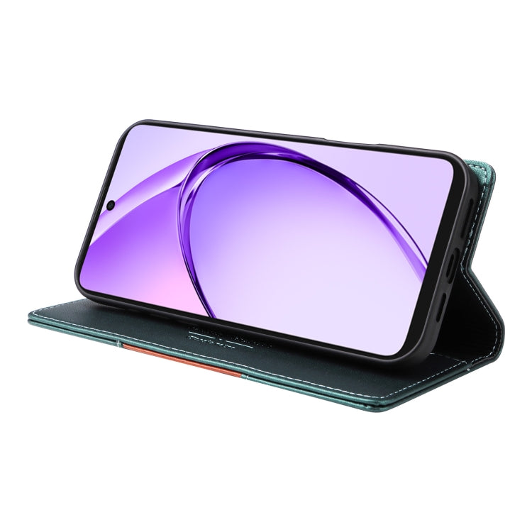 For OPPO A3x 5G / 4G GQUTROBE G01 RFID Anti-theft Leather Phone Case(Green)
