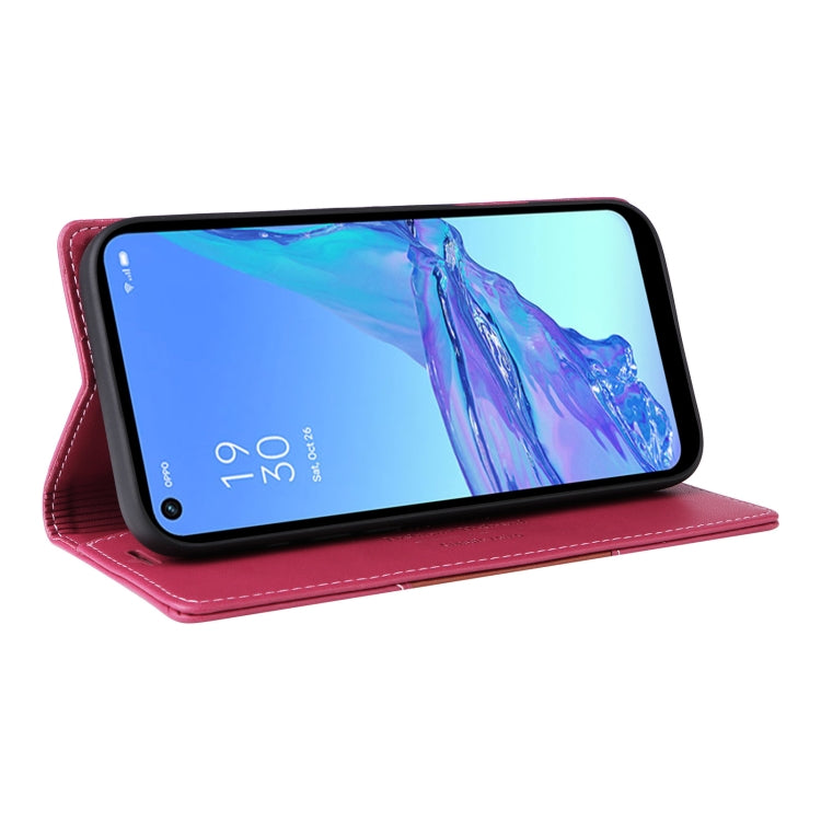 For OPPO A53 / A53s GQUTROBE G01 RFID Anti-theft Leather Phone Case(Red)