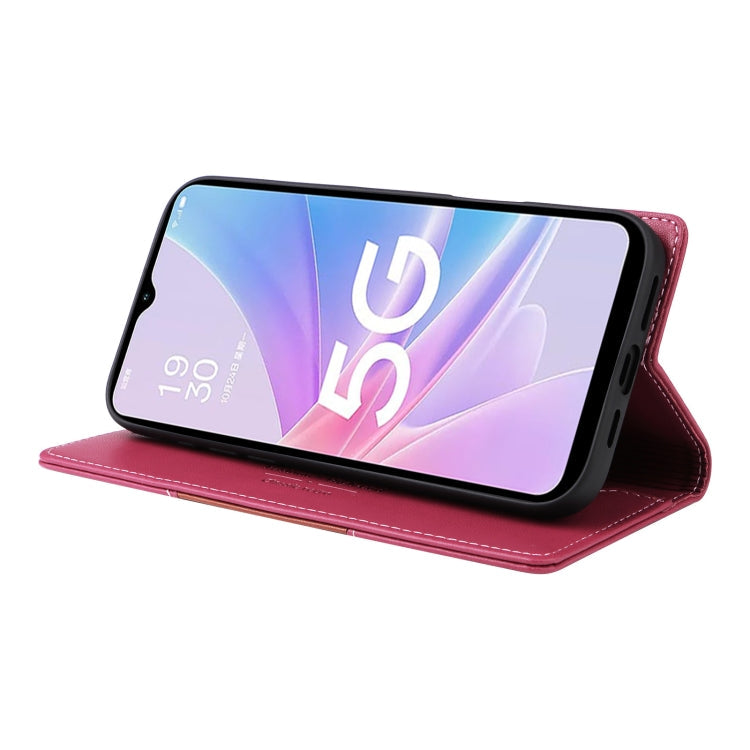 For OPPO A58 5G GQUTROBE G01 RFID Anti-theft Leather Phone Case(Red)