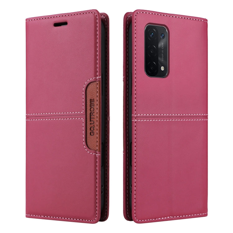 For OPPO A93 5G / A54 5G GQUTROBE G01 RFID Anti-theft Leather Phone Case(Red)