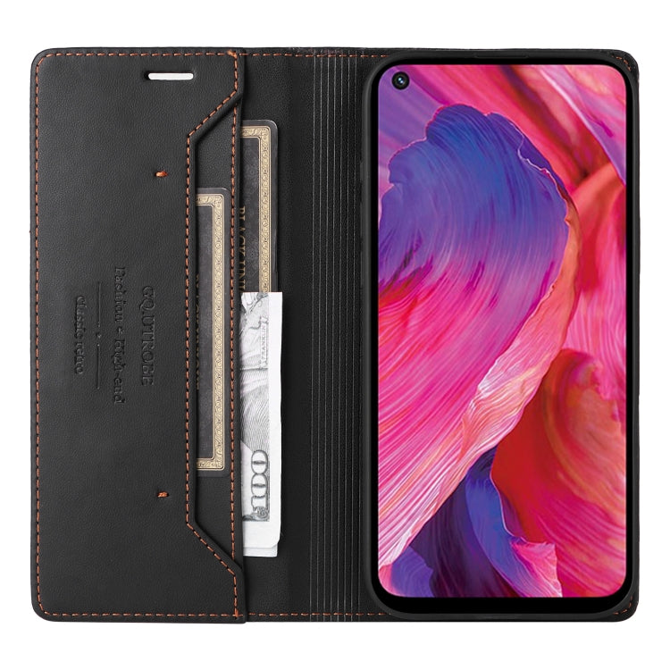 For OPPO A93 5G / A54 5G GQUTROBE G01 RFID Anti-theft Leather Phone Case(Black)