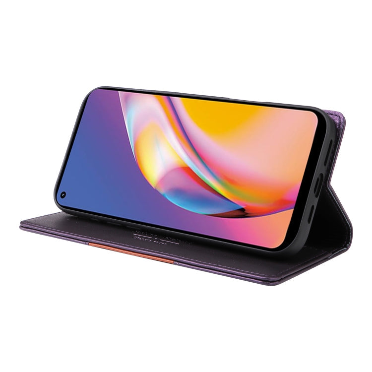 For OPPO A94 / Reno6 Z GQUTROBE G01 RFID Anti-theft Leather Phone Case(Purple)