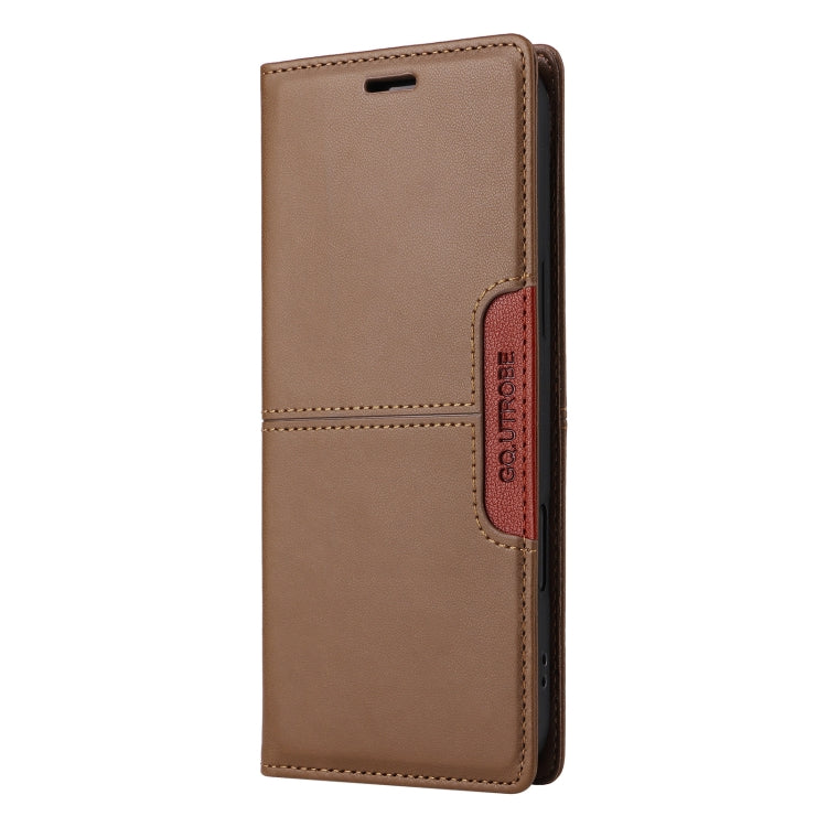 For Google Pixel 7 GQUTROBE G01 RFID Anti-theft Leather Phone Case(Brown)