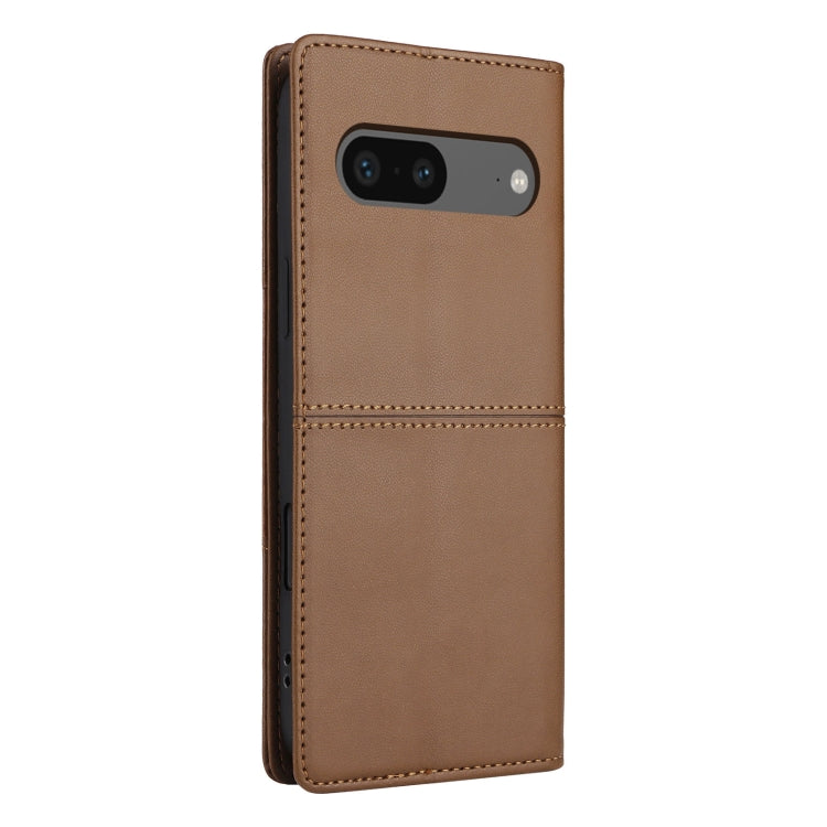 For Google Pixel 7 GQUTROBE G01 RFID Anti-theft Leather Phone Case(Brown)