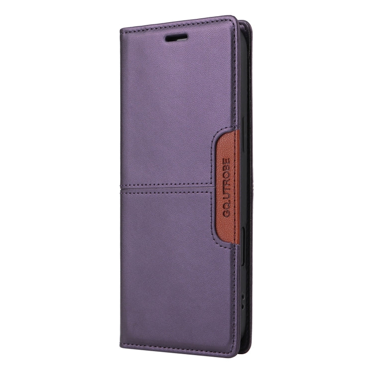For Google Pixel 7 GQUTROBE G01 RFID Anti-theft Leather Phone Case(Purple)