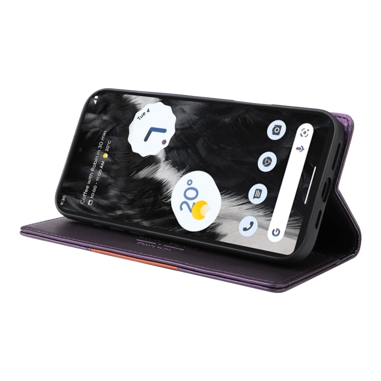 For Google Pixel 7 GQUTROBE G01 RFID Anti-theft Leather Phone Case(Purple)