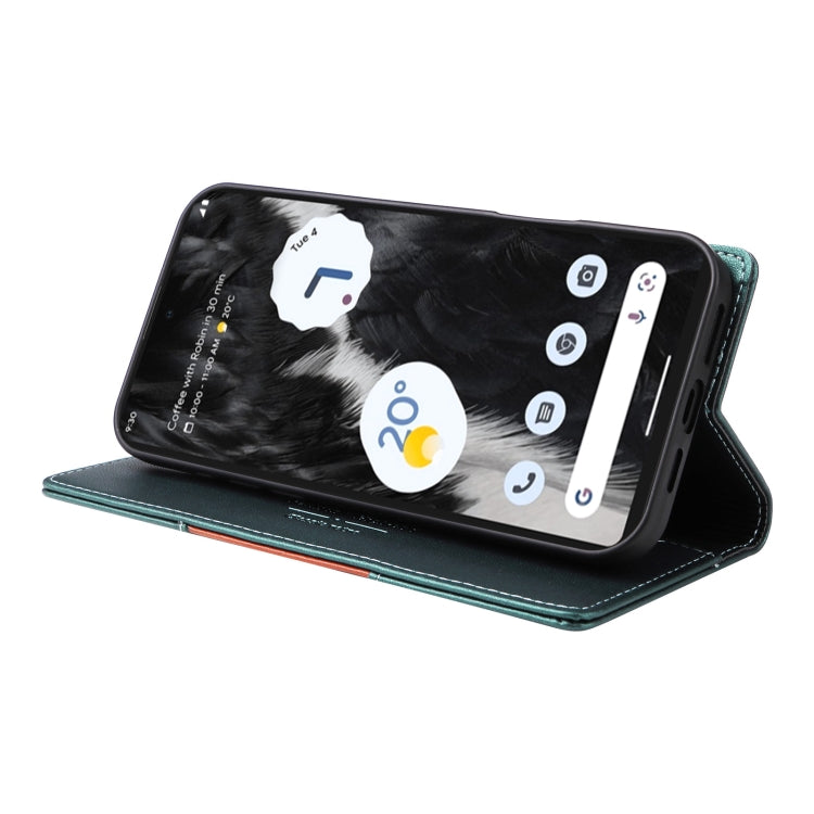 For Google Pixel 7 GQUTROBE G01 RFID Anti-theft Leather Phone Case(Green)