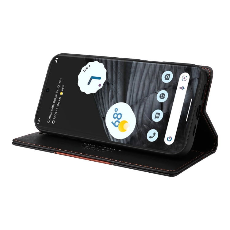 For Google Pixel 7 Pro GQUTROBE G01 RFID Anti-theft Leather Phone Case(Black)